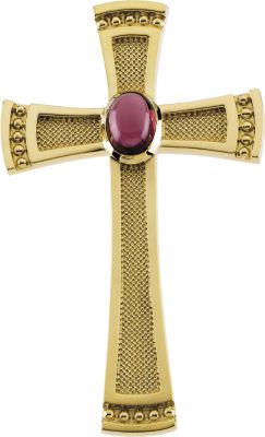 Genuine Rhodolite Garnet Cabochon Cross