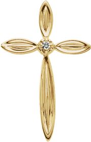 Cross Pendant with Diamond