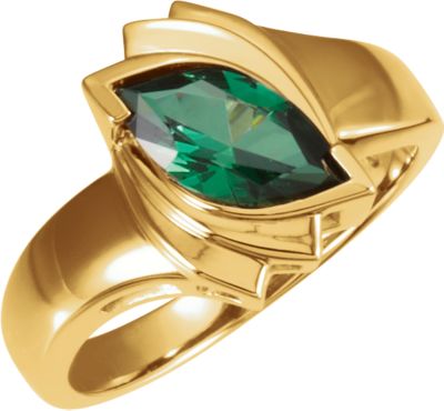 Ring Mounting for Marquise Gemstone