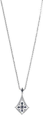 Genuine Blue Sapphire & Diamond Pendant