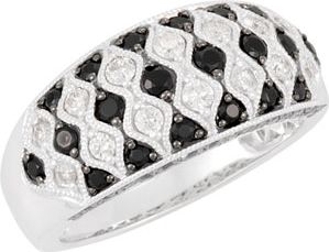 Genuine Spinel & Diamond Ring