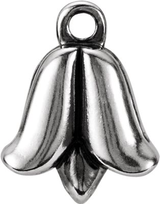 Floral Design Dangle Component with Jump Ring