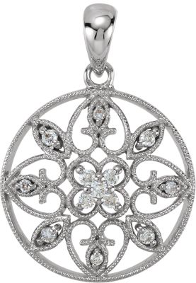Diamond Filigree Pendant