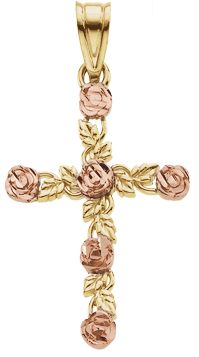 Floral Design Cross Pendant