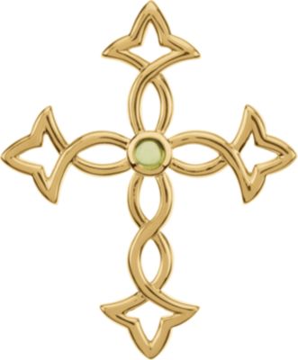 Genuine Peridot Cross
