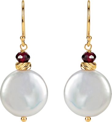 Freshwater Cultured Coin Pearl Earrings