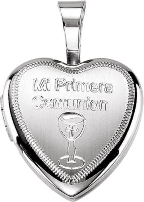 Primera Communion Heart Locket