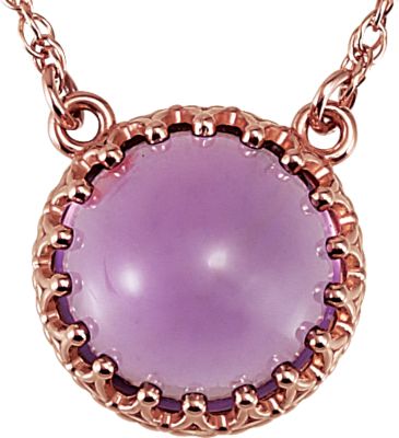 Crown Design Round Cabochon Chain Center