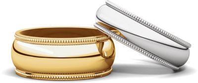 Milgrain Wedding Bands