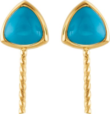 South Sea Cultured Pearl and Turquoise earrings