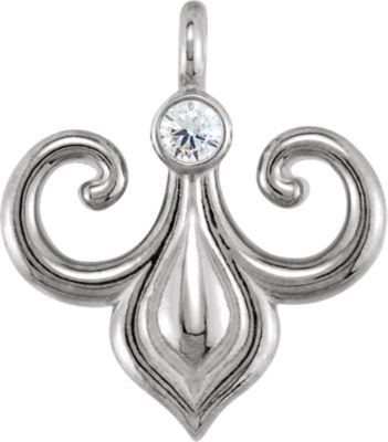 Fleur-de-Lis Design Earring Component 