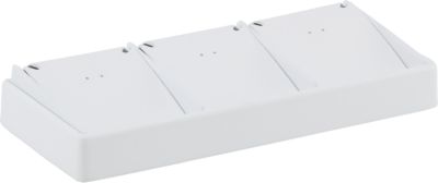 3 Pendant / Charm Stackable Tray, White with White Pads