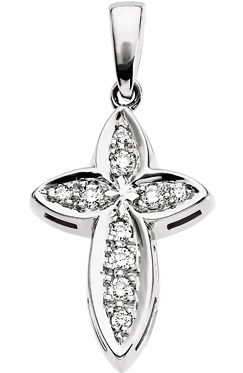 1/5 ct tw Diamond Cross Pendant
