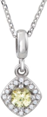 Halo-Style Sapphire Necklace
