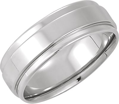 7.5 mm Grooved-Edge Flat Comfort-Fit  Band