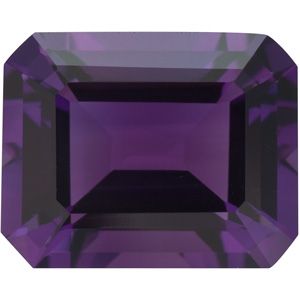 Emerald/Octagon Genuine Amethyst