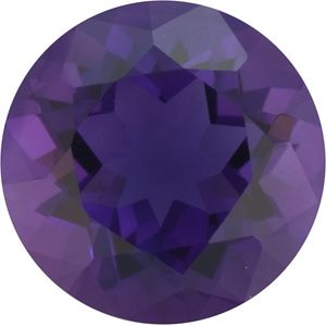 Round Genuine Amethyst