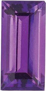 Straight Baguette Genuine Amethyst