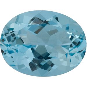 Oval Genuine Aquamarine