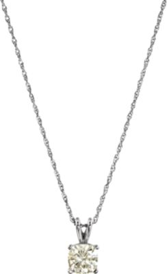 Created Moissanite Solitaire Necklace