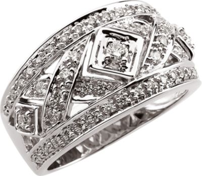 1/2 ct tw Openwork Diamond Band
