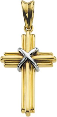 Two-Tone Cross Pendant