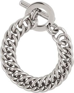 Amalfi&trade; Stainless Steel Double Curb Link Bracelet