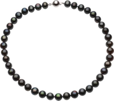 Freshwater Cultured Black Pearl Necklace or Bracelet
