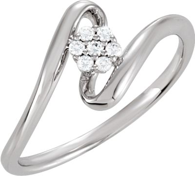 Cluster Design Cubic Zirconia Ring
