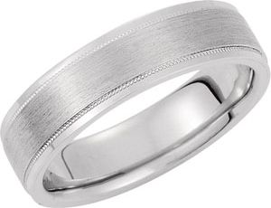 6mm Milgrain Band with Satin Finish
