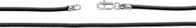 Black Rubber Cord Necklace - 1.5mm
