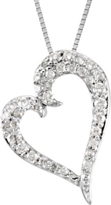 1/4 ct tw Diamond Heart Necklace