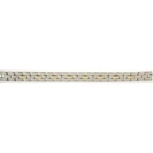 Stainless Steel & 14kt Yellow Link Bracelet