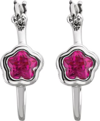 BFlower&trade; CZ Hoop Earrings