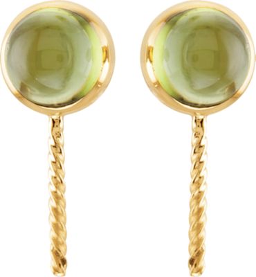 Genuine Peridot Semi-mount Earrings