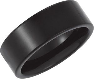 Dura Tungsten&reg; Flat Band with Black PVD