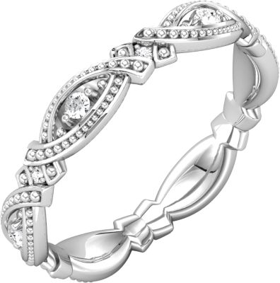 Sculptural Style Eternity Band