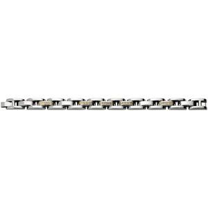 Stainless Steel & 10kt Yellow Panther Link Bracelet