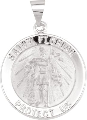 Hollow Round St. Florian Medal