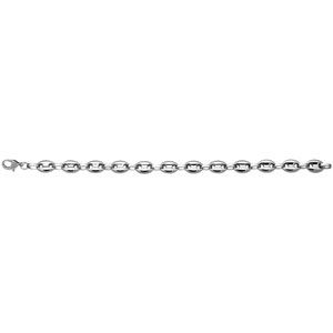 Amalfi&trade; Stainless Steel Puffed Marina Bracelet or Necklace