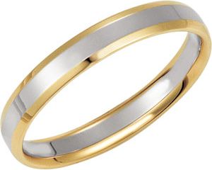 4mm Two-Tone Comfort-Fit Beveled Edge Band