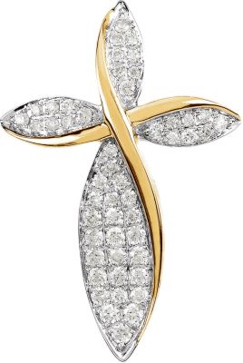 3/8 CT TW Diamond Cross
