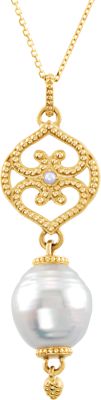 Granulated Design Pearl Pendant