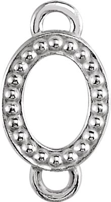 Granulated Design Oval Link with Rings