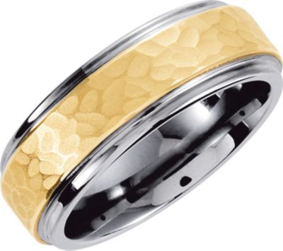 Dura Tungsten&reg; Hammered & Ridged Band