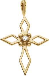 Cross Pendant with Diamond