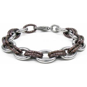 Immersion Plated Stainless Steel Double Link Bracelet or Necklace