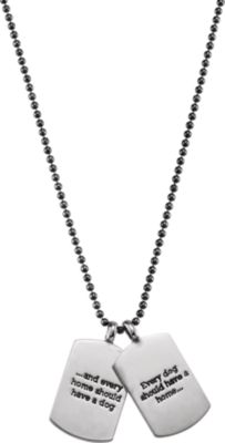 Heart U Back&trade; Mini Dog Tag w/ Chain