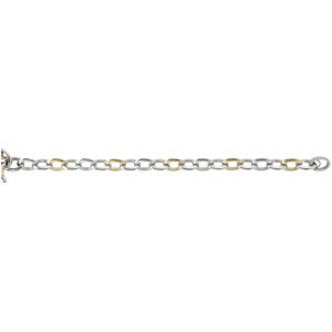 Stainless Steel Link Bracelet or Necklace with Immerse Plating