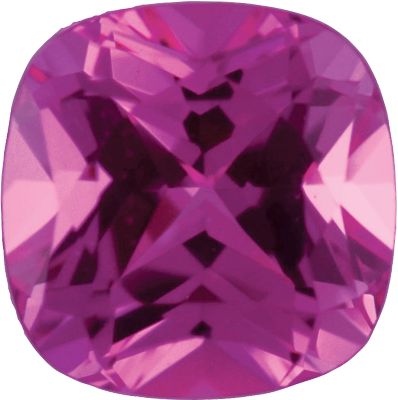Antique Square Chatham Created Pink Sapphire